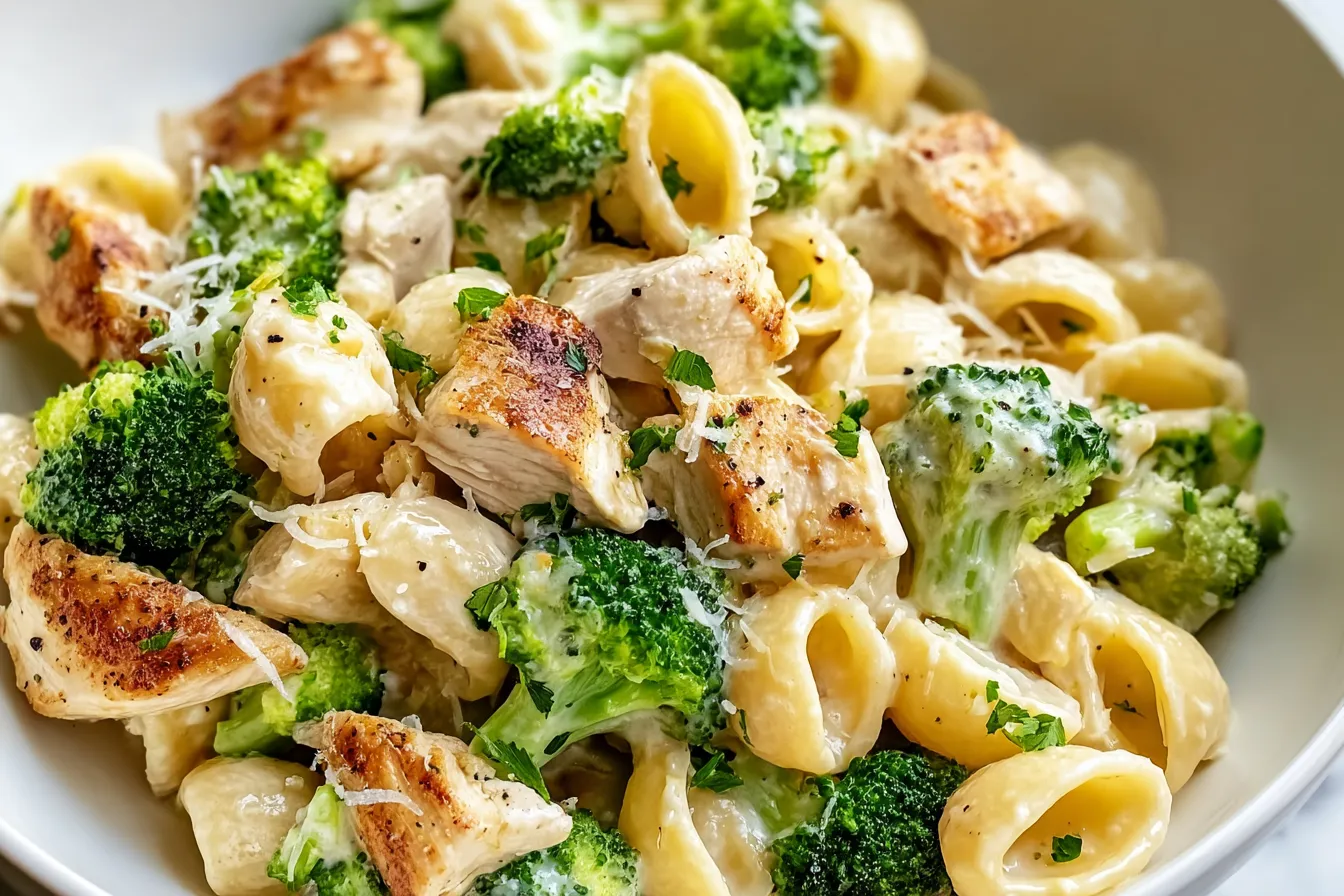 Creamy Rotisserie Chicken Broccoli Pasta 4 174 creamy rotisserie chicken broccoli pasta 1 693e130d5d3d9 1