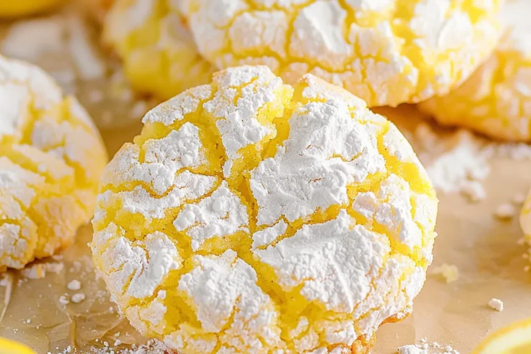 Easy 3-Ingredient Lemon Crinkle Cookies