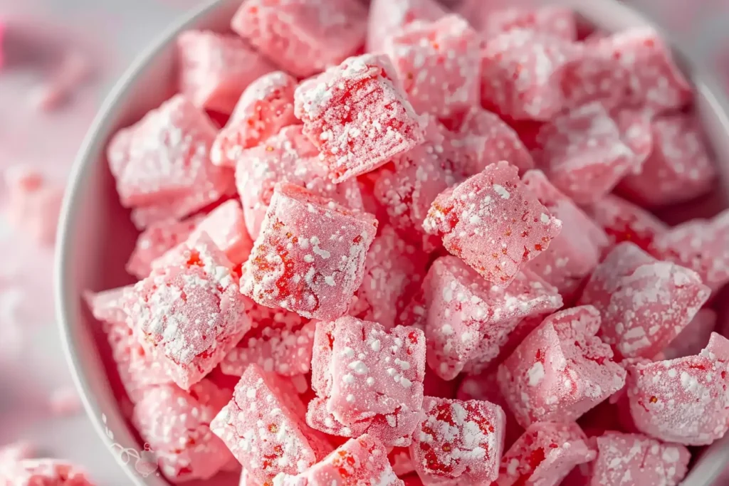 Easy Strawberry Shortcake Puppy Chow