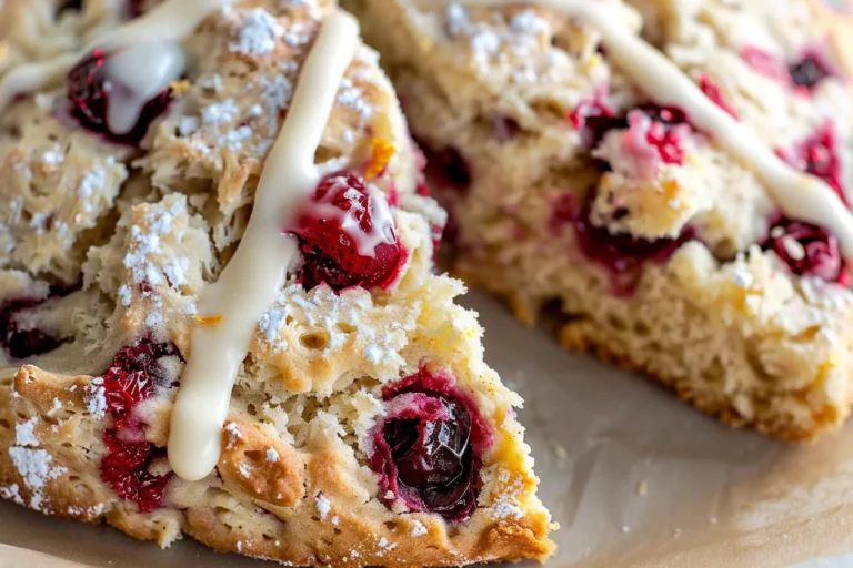 Gluten Free Cranberry Scones With Orange Icing