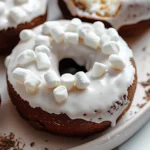Hot Chocolate Donuts with Marshmallow Glaze