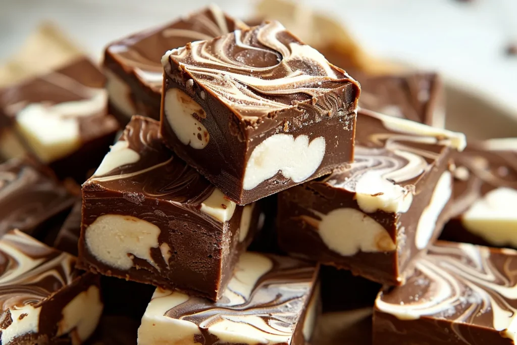 Marshmallow Swirl Fudge