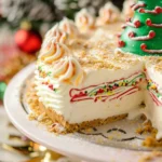 NO BAKE CHRISTMAS TREE CAKE CHEESECAKE