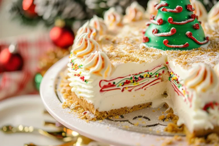 NO BAKE CHRISTMAS TREE CAKE CHEESECAKE