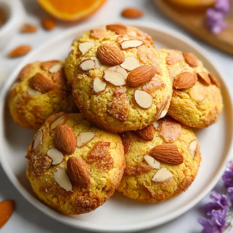 Orange Almond Cookies (3 Ingredients, No Gluten, No Oil, No Eggs)