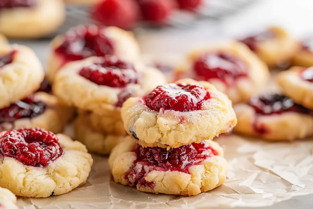 Raspberry Thumbprint Cookies