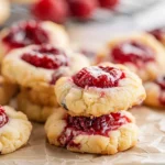 Raspberry Thumbprint Cookies