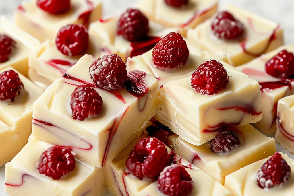 White Chocolate Raspberry Fudge
