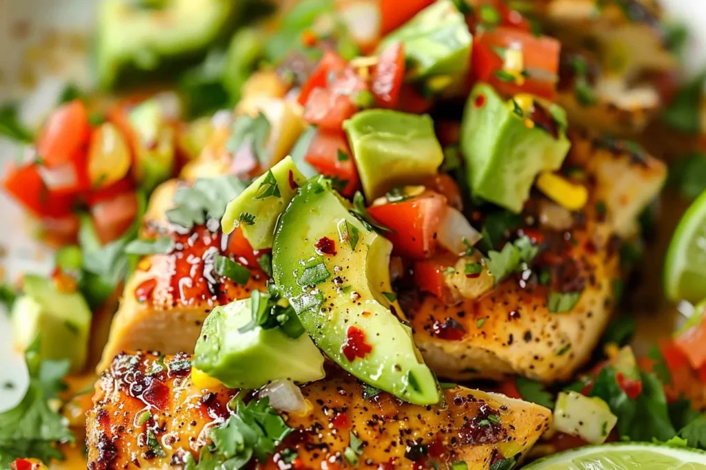 FIESTA LIME CHICKEN RECIPE WITH AVOCADO