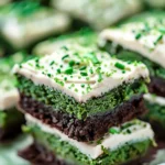 Green Velvet Brownies with Cream Cheese Frosting