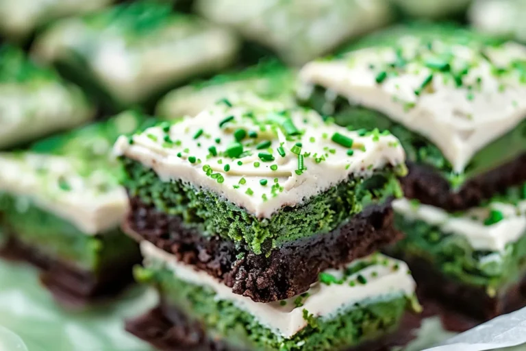 Green Velvet Brownies with Cream Cheese Frosting