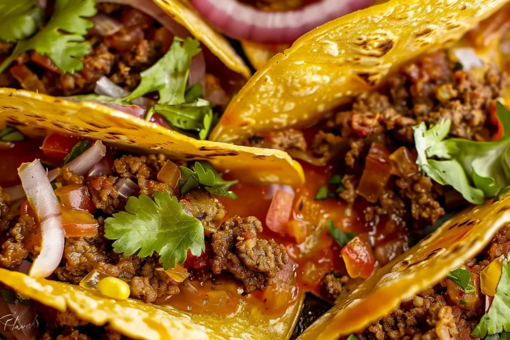 Ground Beef Baked Tacos