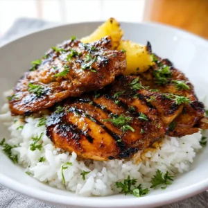 Hawaiian Chicken With Coconut Rice