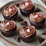 Heart-Shaped Chocolate Cupcakes