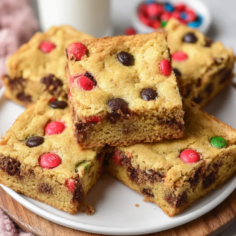 M&amp;M Cookie Bars