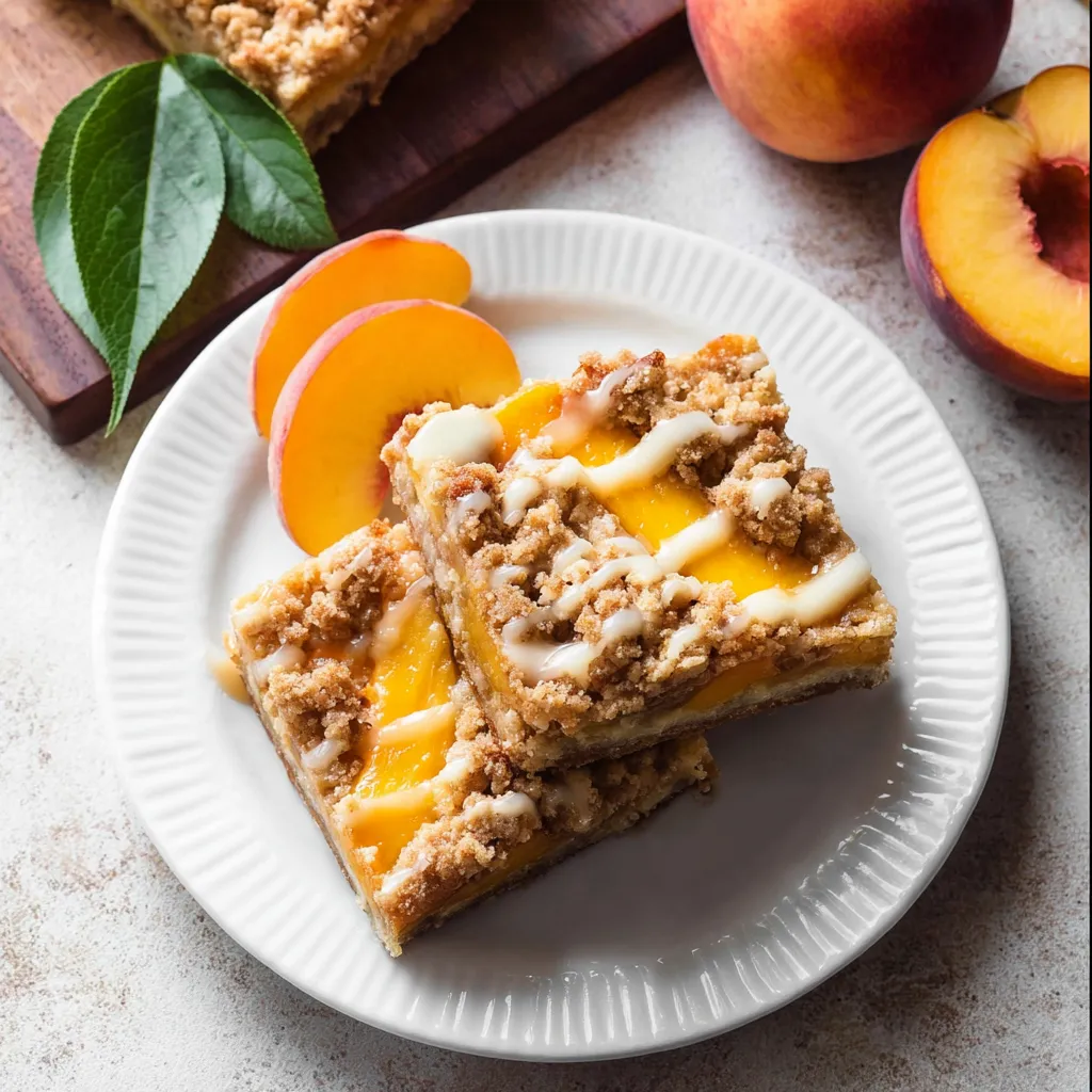 Peach Pie Crumble Bars