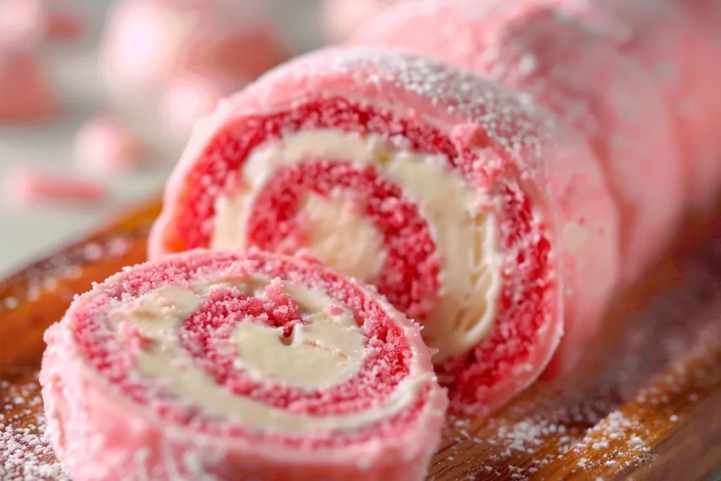 Pink Velvet Cake Roll