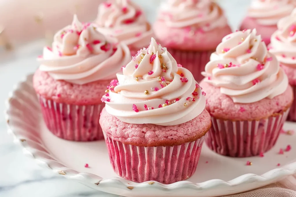 Pink Velvet Cupcakes