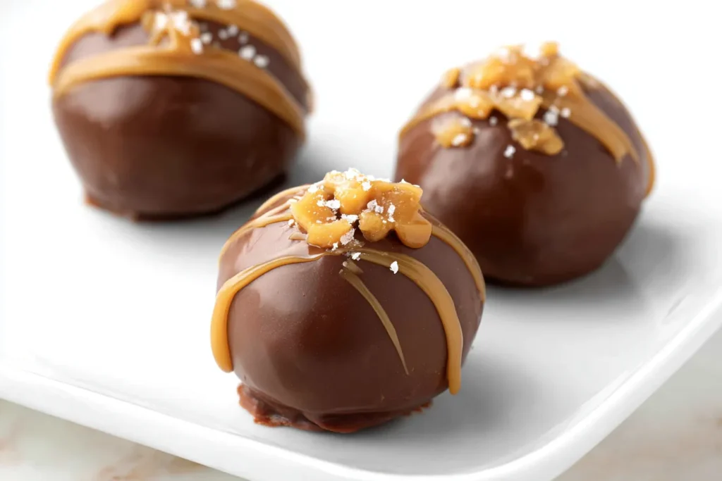 salted caramel fudge truffles