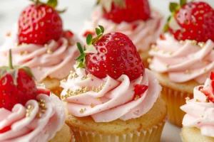 Strawberry Champagne Cupcakes
