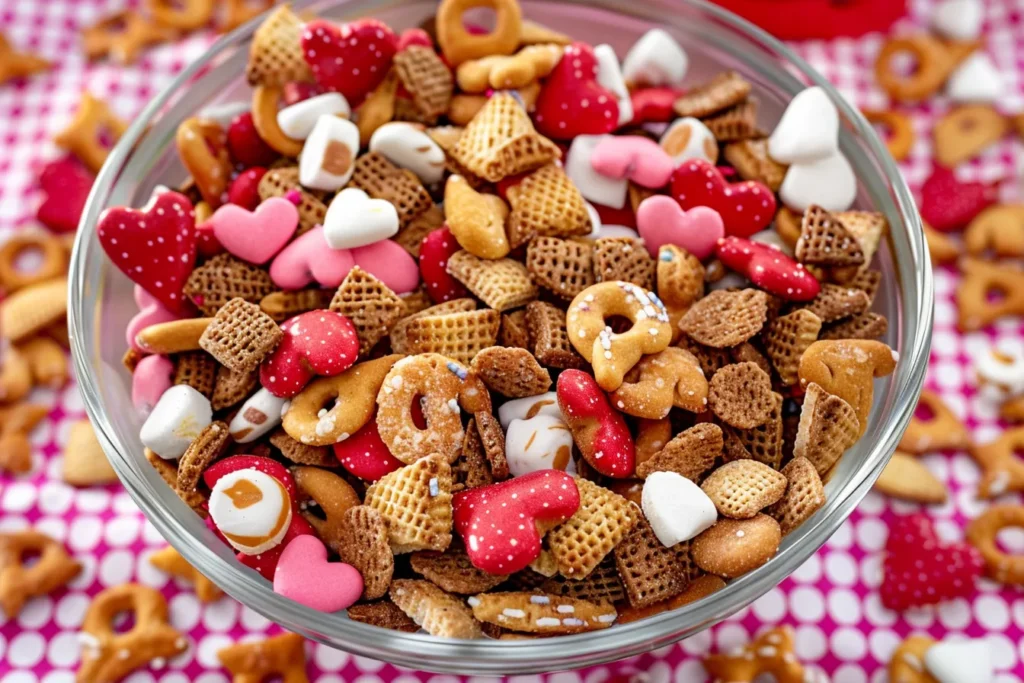 Valentine Sweet and Salty Snack Mix