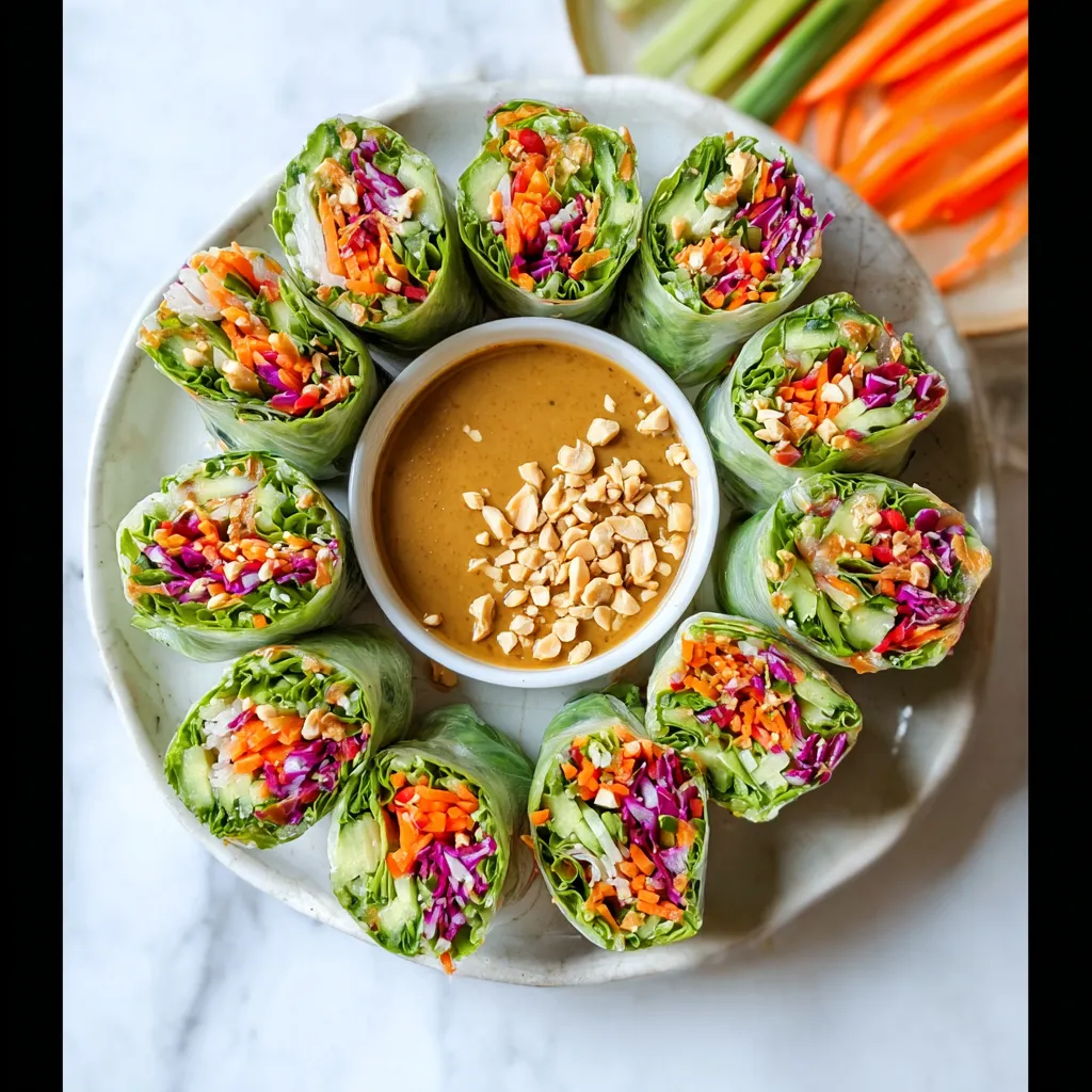 Peanutty Veggie Spring Rolls