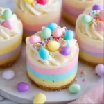 EASTER NO-BAKE MINI CHEESECAKES