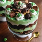 Easy St. Patrick's Day Brownie Trifle