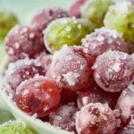 Sour Candied Frozen Grapes