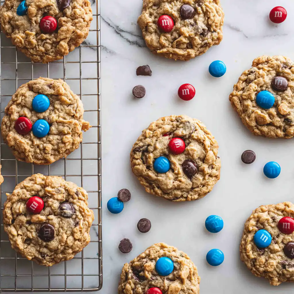 The Ultimate Chewy M&M Peanut Butter Oatmeal Cookies