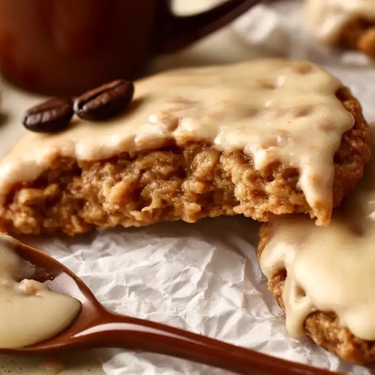 Pumpkin Spice Latte Iced Oatmeal Cookies - featured image