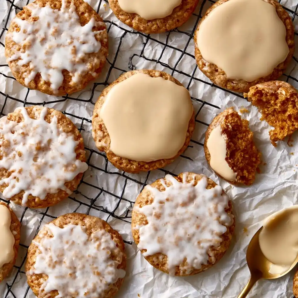 Pumpkin Spice Latte Iced Oatmeal Cookies - step by step