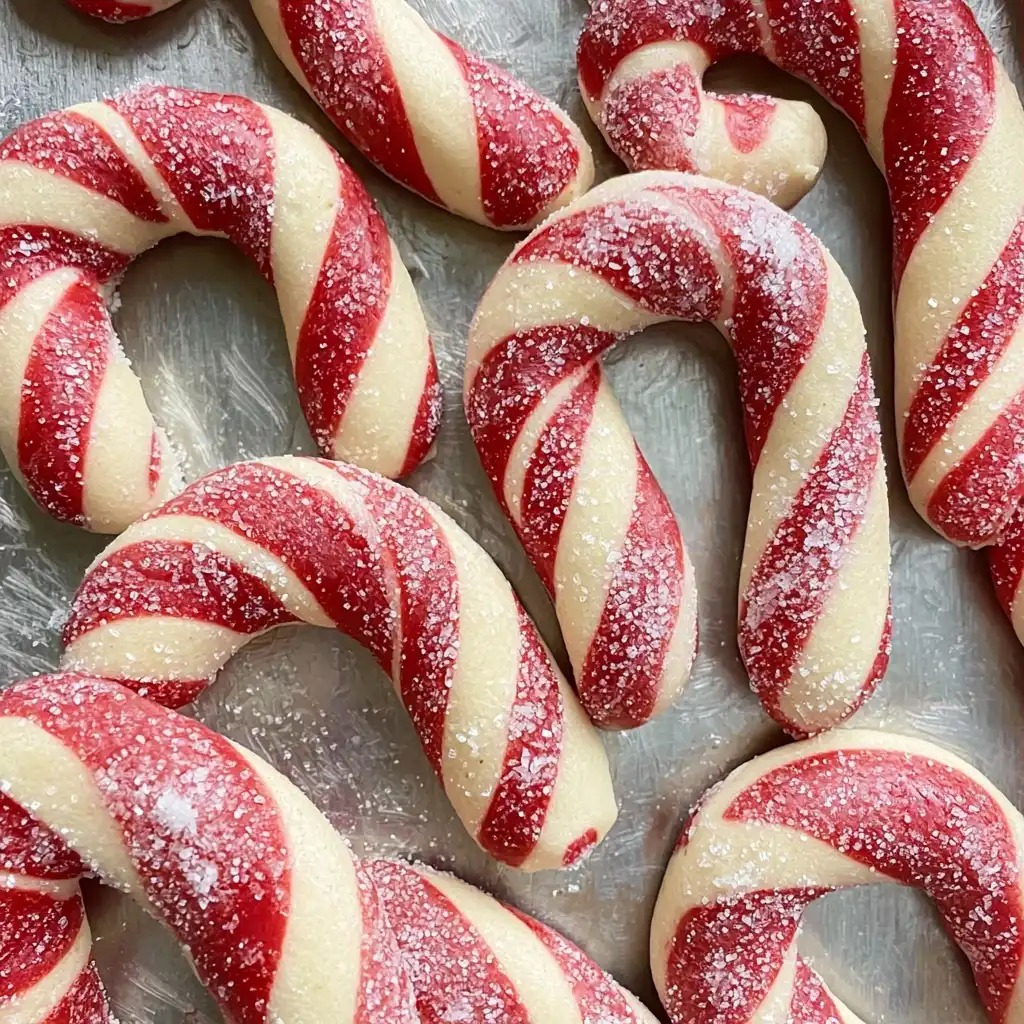 Candy Cane Cookies 7 Ingredients - step by step