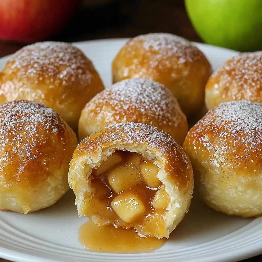 Homemade Caramel Apple Pie Bombs - step by step