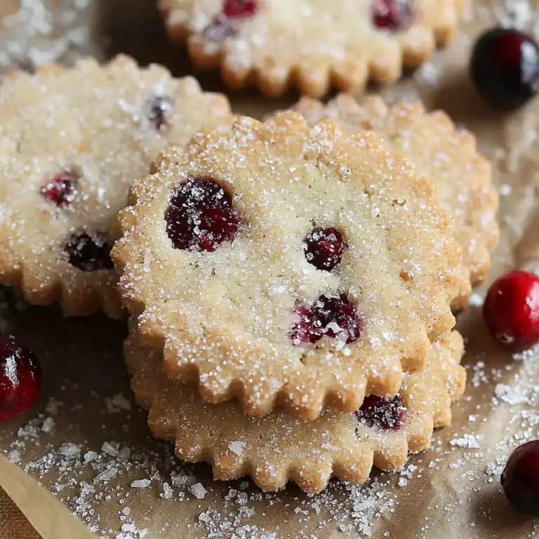 Cranberry Orange Shortbread Cookies Recipe - featured image