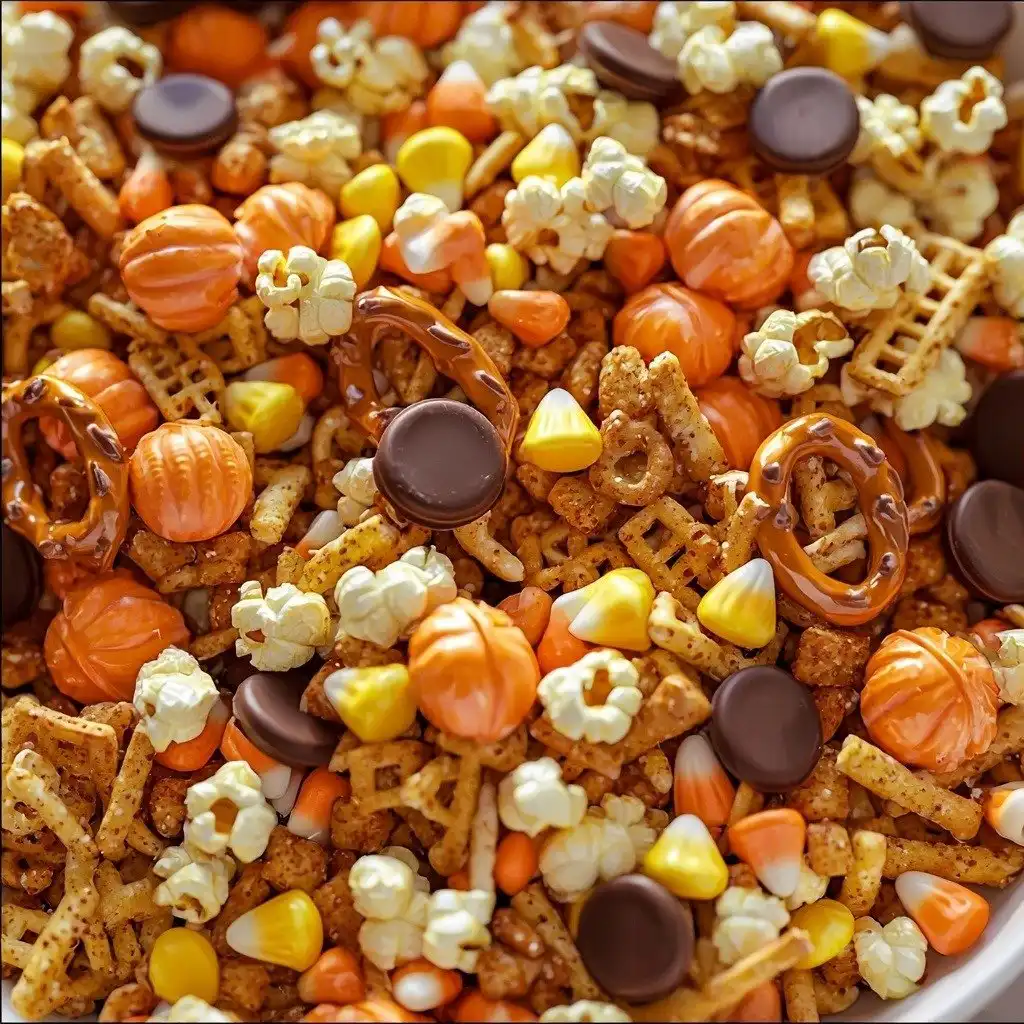 Scarecrow Crunch Snack Mix - step by step