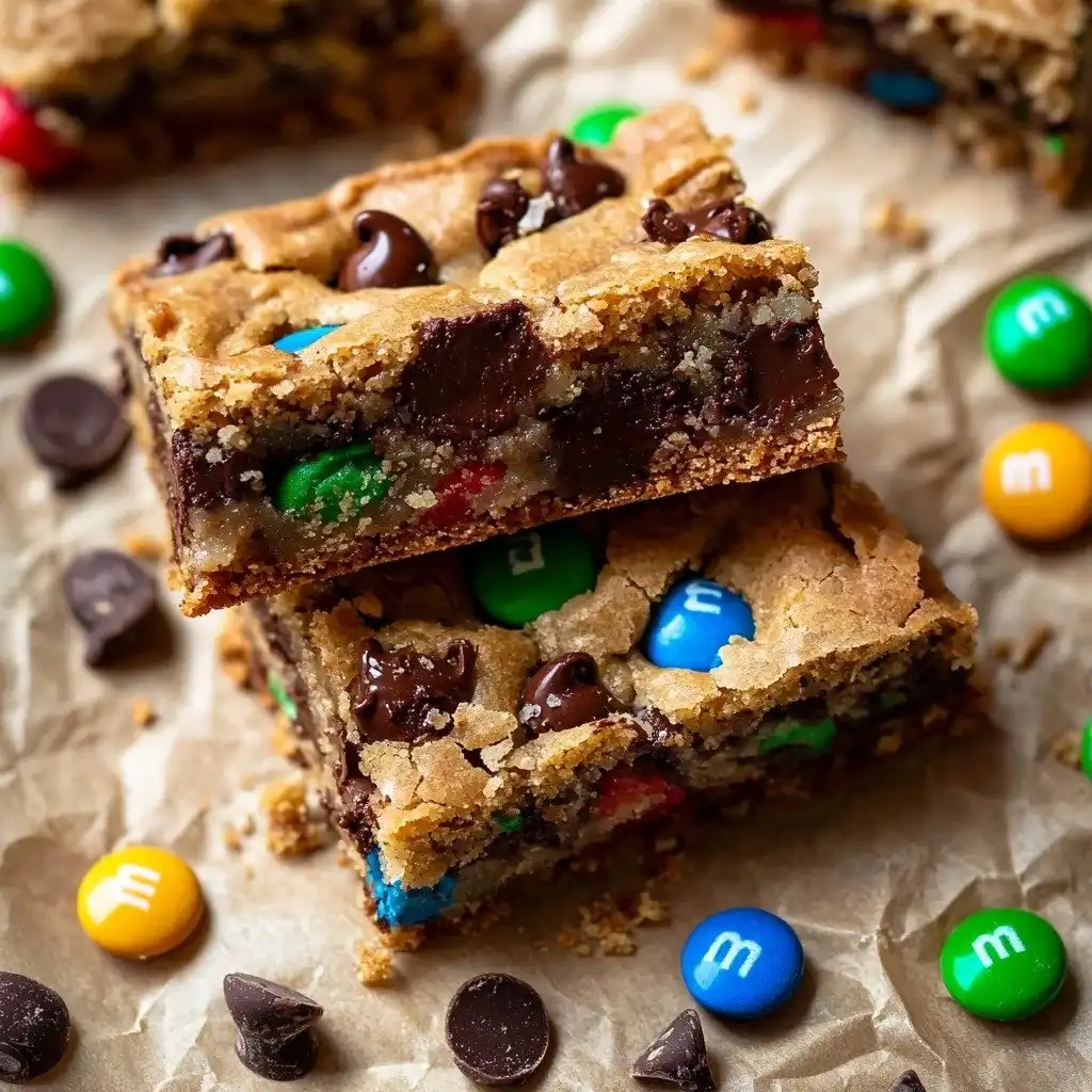 Monster Cookie Bars - step by step