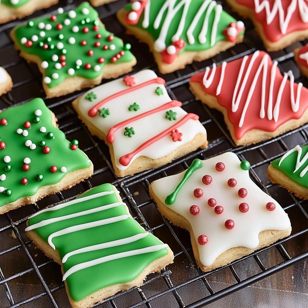 Christmas Sugar Cookie Bars - step by step