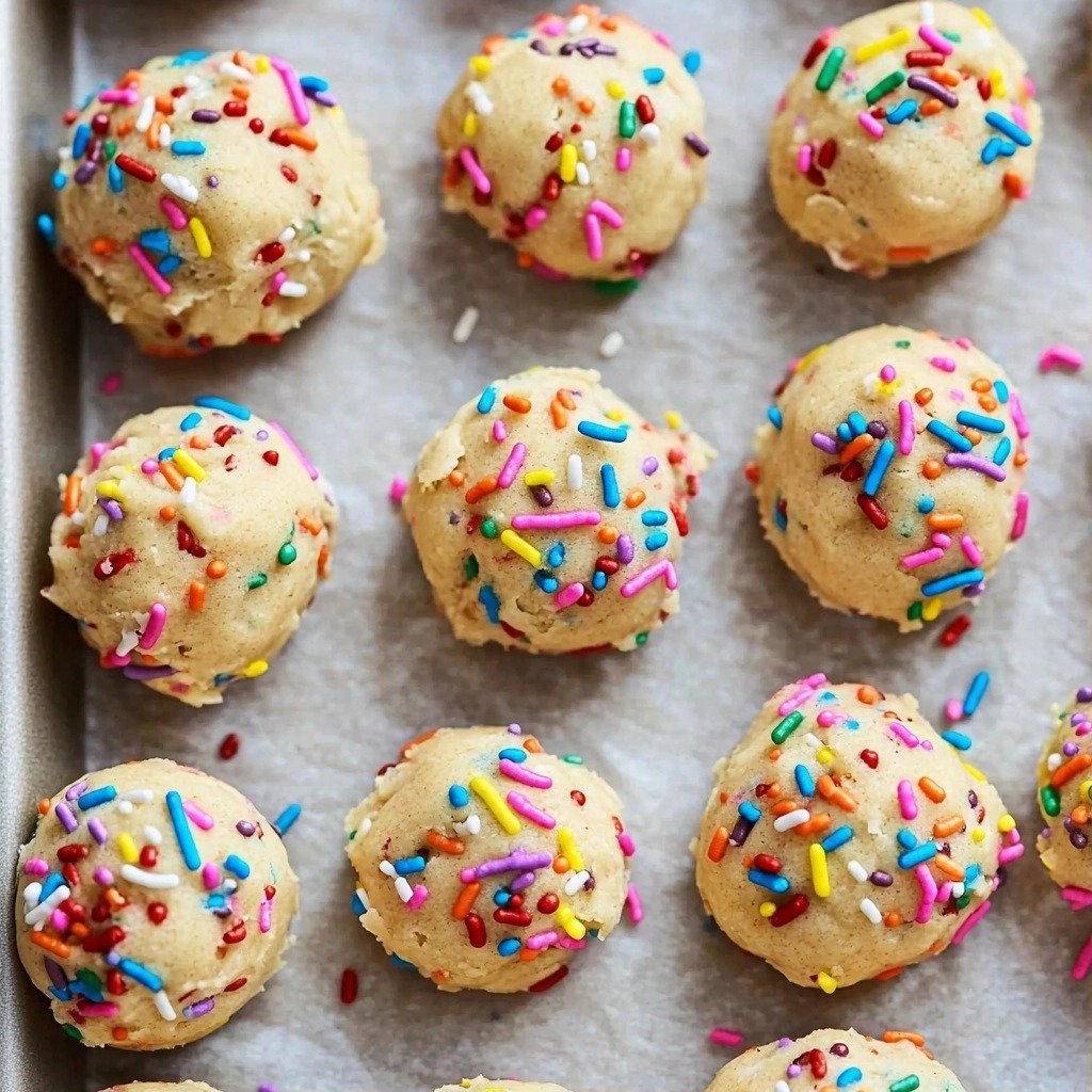 Birthday Cake Cookies - step by step
