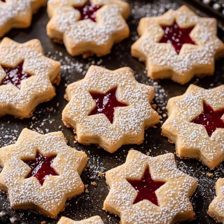 Shortbread Linzer Cookies with Raspberry Jam - featured image