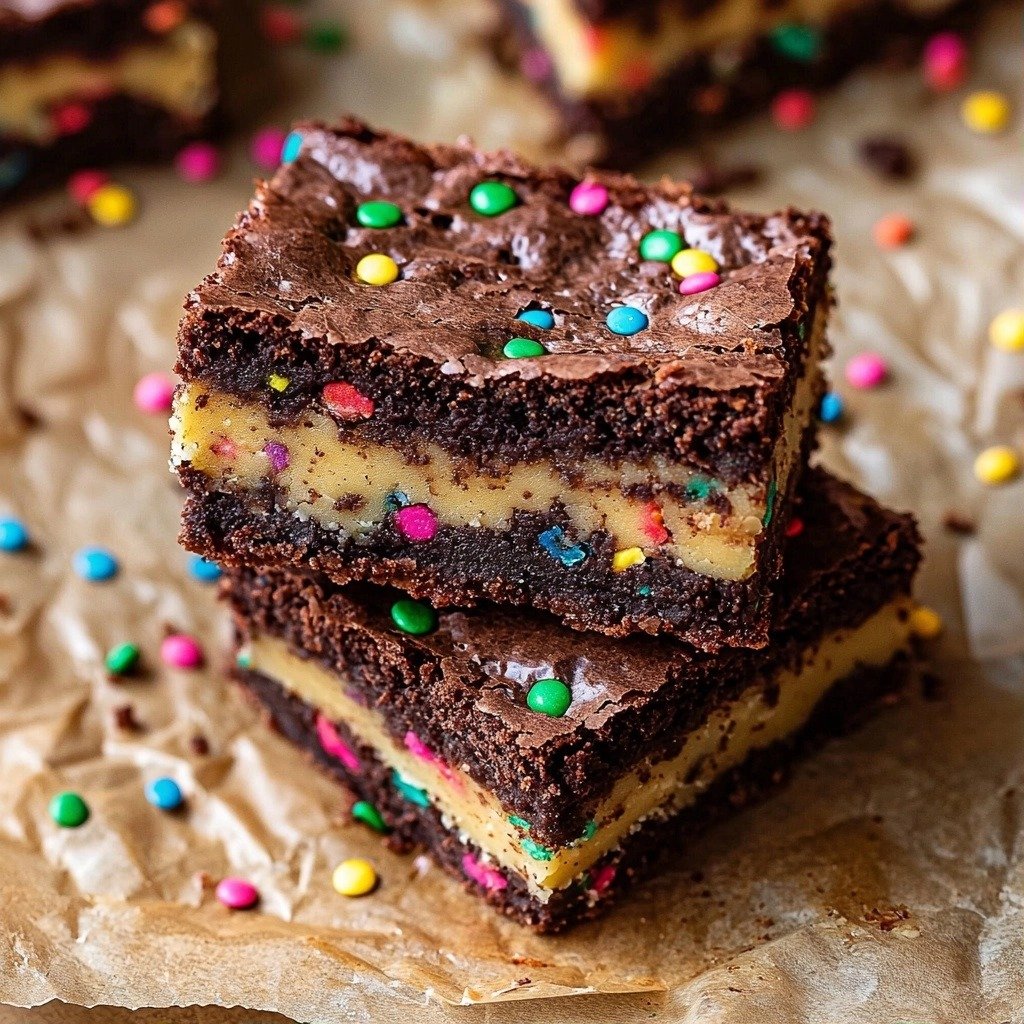 Birthday Cake Brownies - step by step