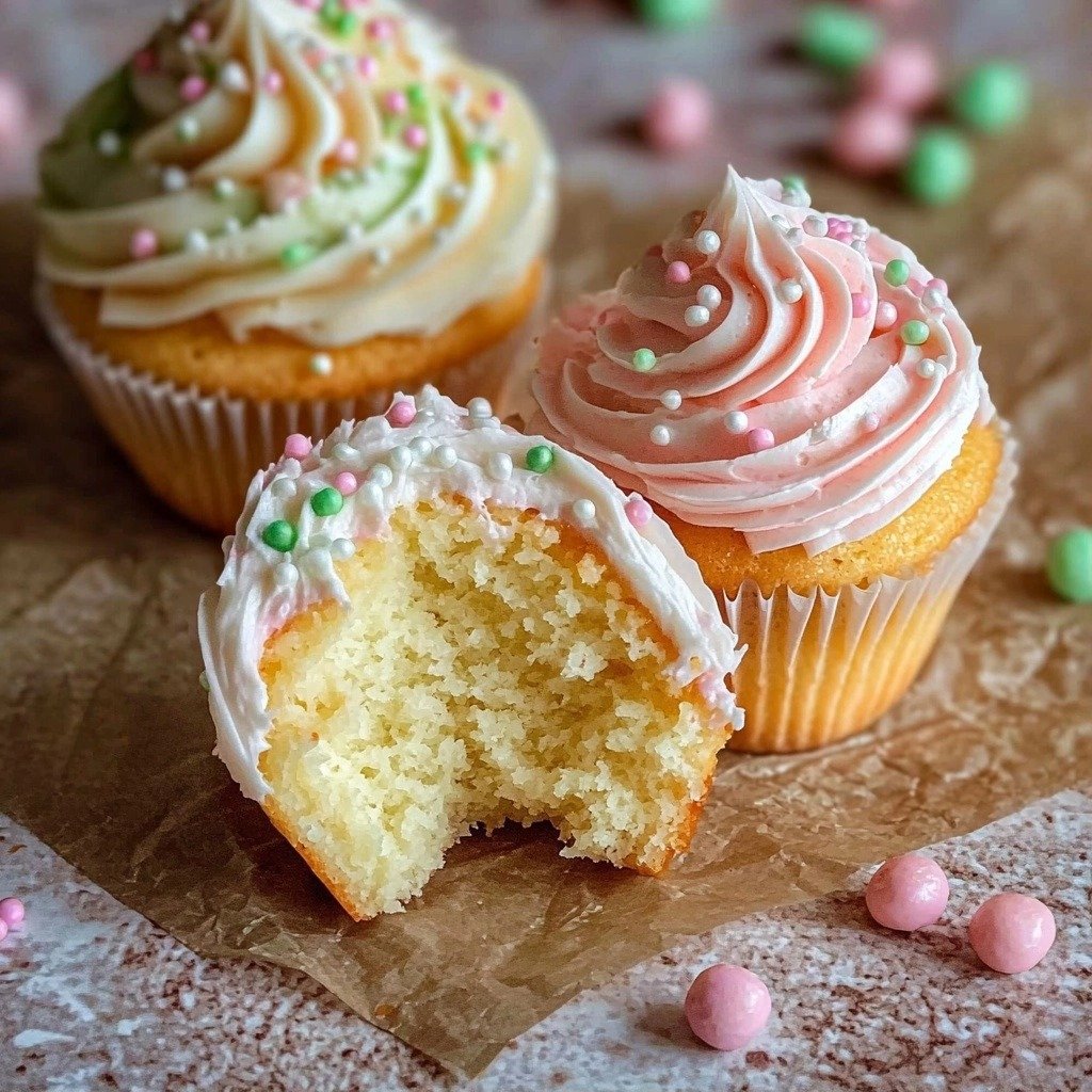 Rainbow Sherbet Cupcakes - step by step