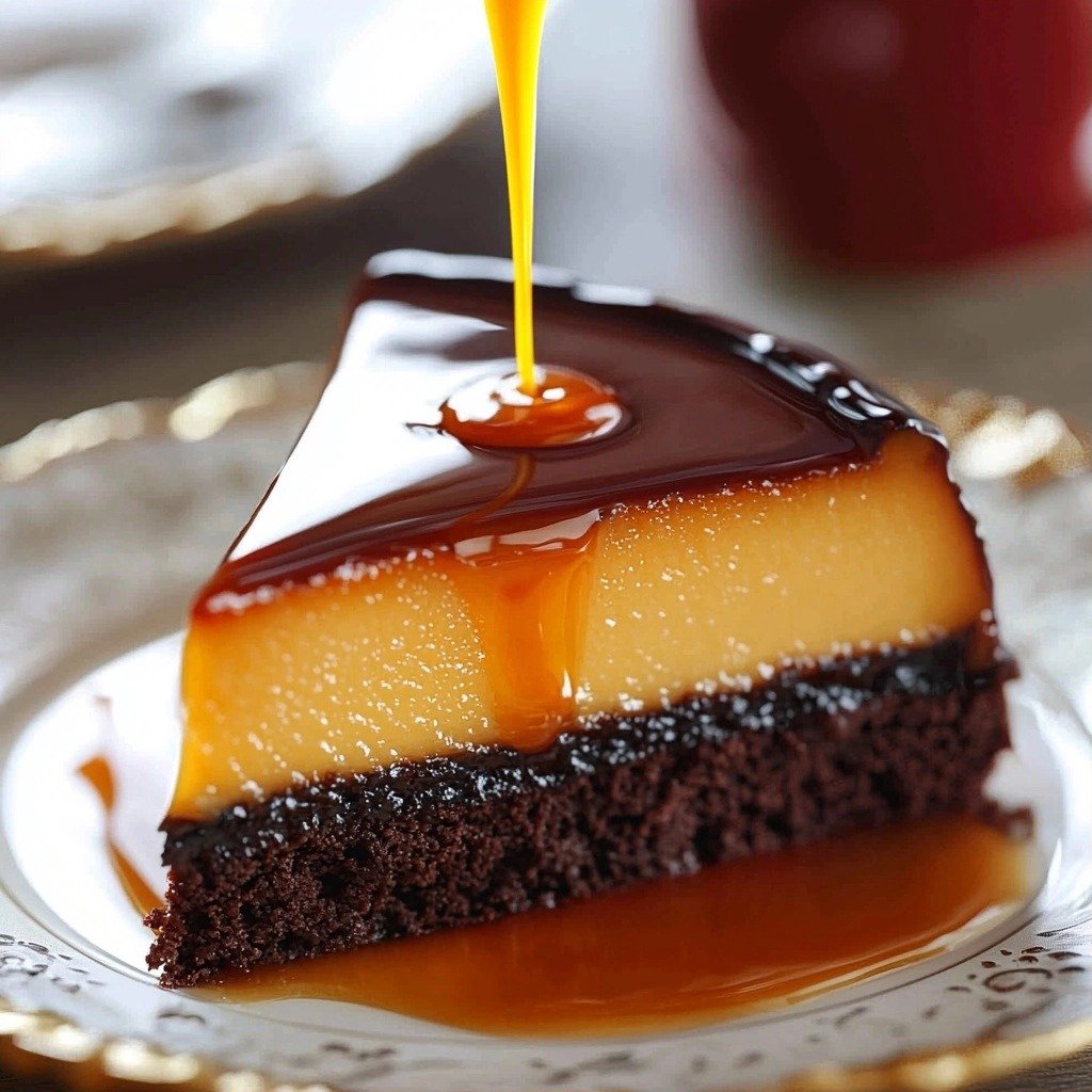 Chocoflan (Chocolate flan cake) recipe: - step by step