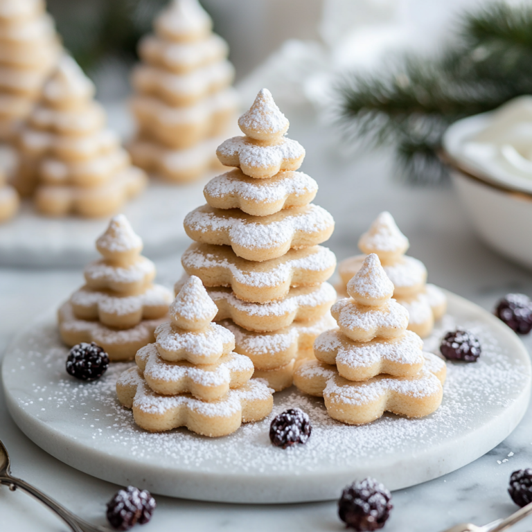 Stacked Sugar Cookie Christmas Trees - featured image