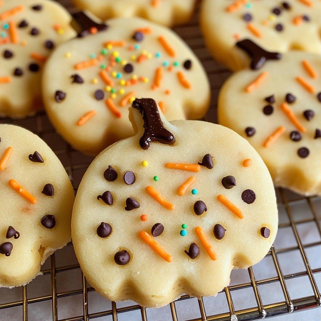 Halloween Shortbread Cookies - step by step
