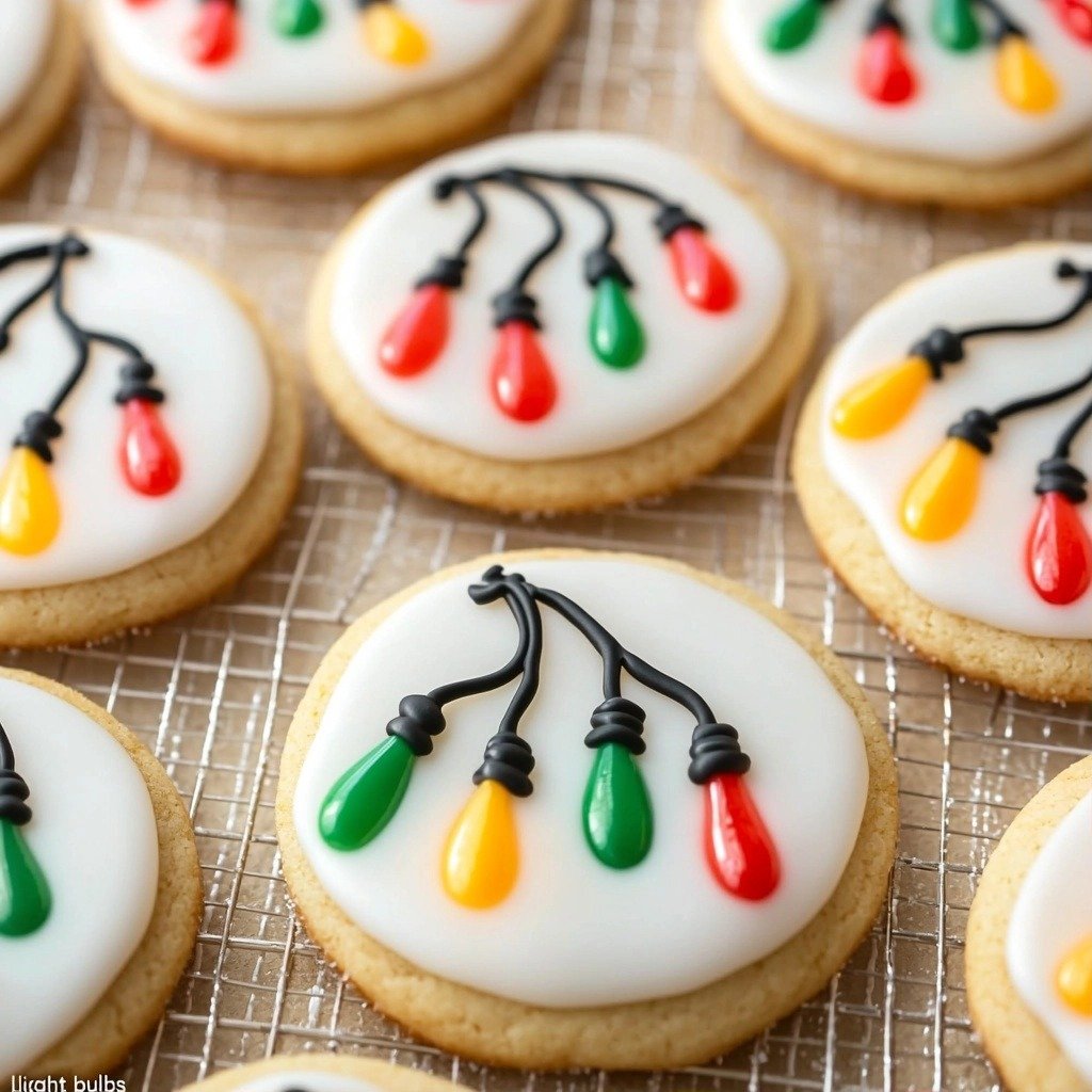 Christmas Lights Sugar Cookies - featured image