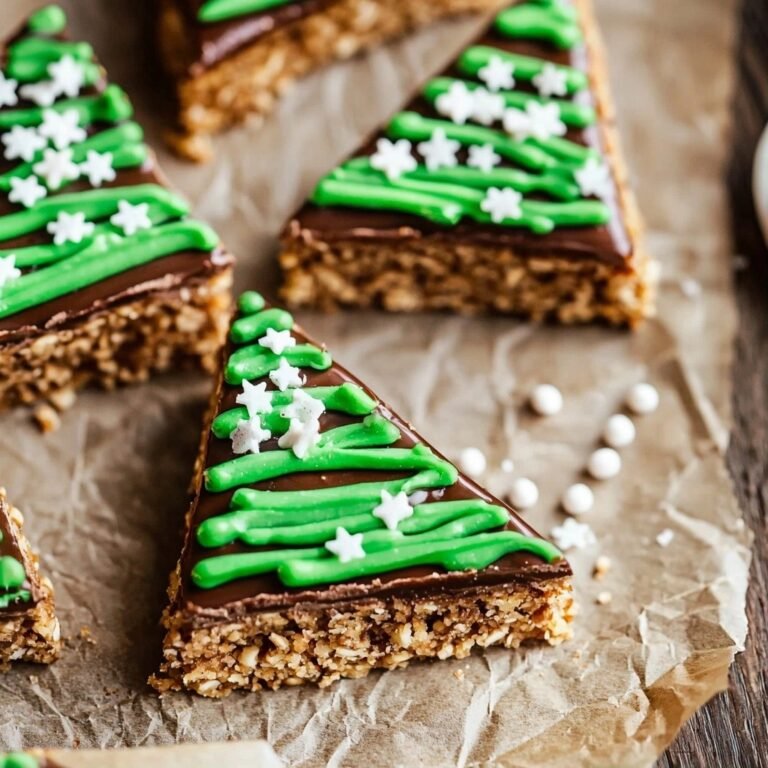 Salted Peanut Butter No Bake Christmas Trees - featured image