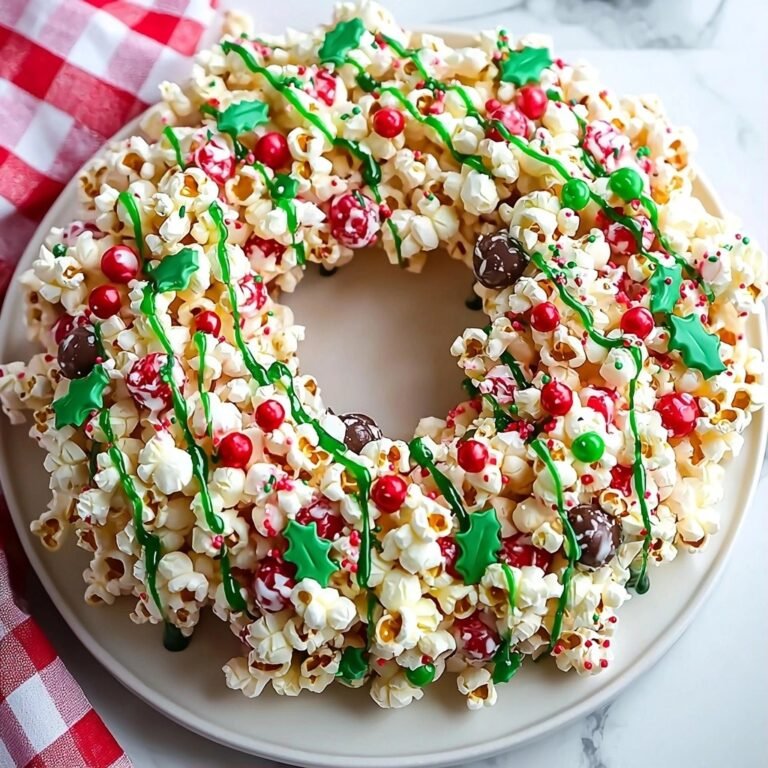 Christmas Popcorn Cake Recipe - featured image