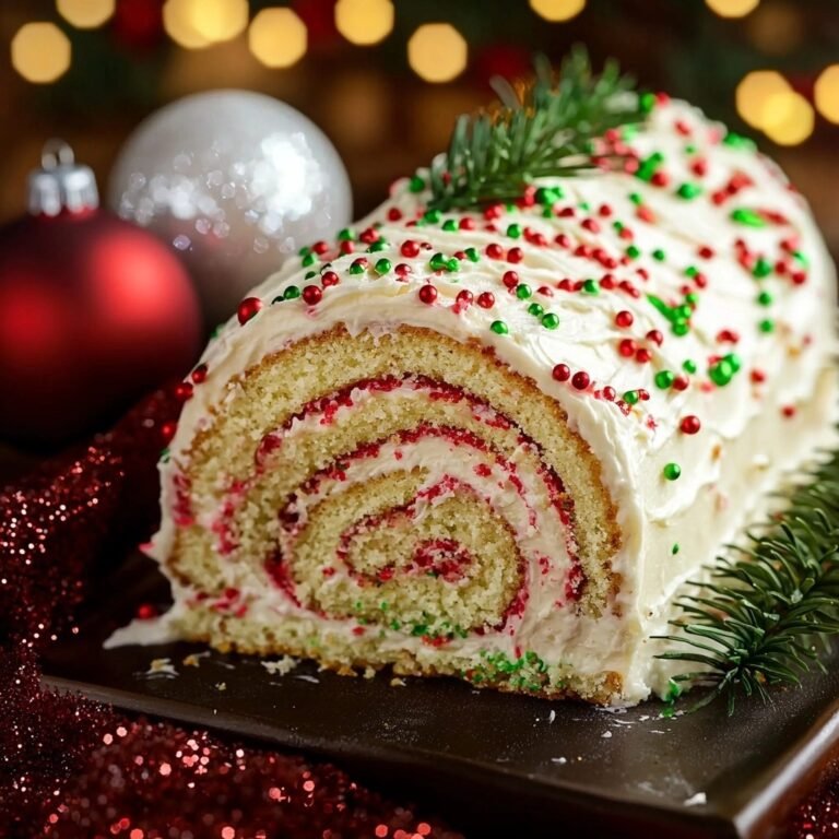 Funfetti Christmas Cake Roll Recipe - featured image