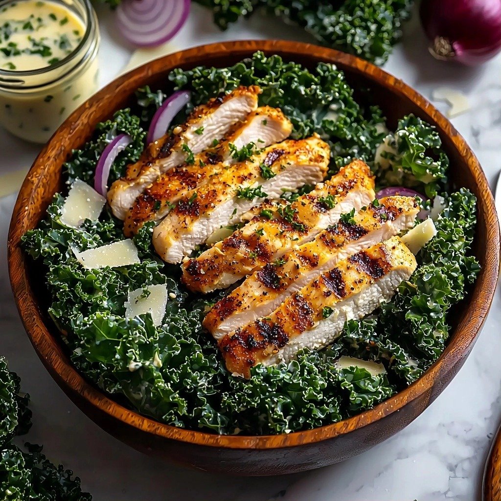 Easy Lemon Chicken Kale Salad - step by step